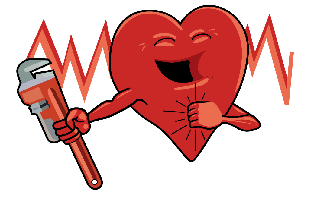 ER Plumbing Solutions ICON Heart holding wrench